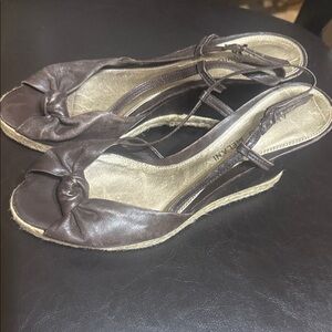 ANTONIO MELANI Dark Brown Espadrille Sandals